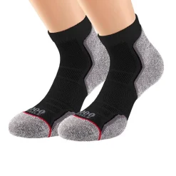 1000 Mile Run Cavigliera Single Layer Men's Running Calze (Twin Pack)