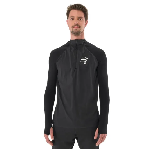 Compressport Hurricane Windproof Senza cuciture Maglia con mezza cerniera - AW24