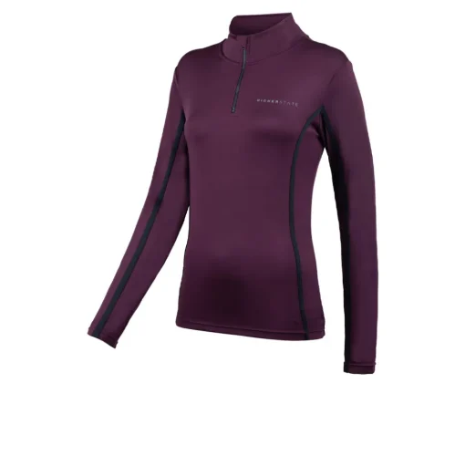 Higher State L/S Maglia da running con cerniera 1/4 per donna