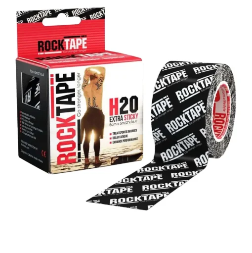Rocktape H2O Black Logo Kinesiology Tape (5cm x 5m) - SS25