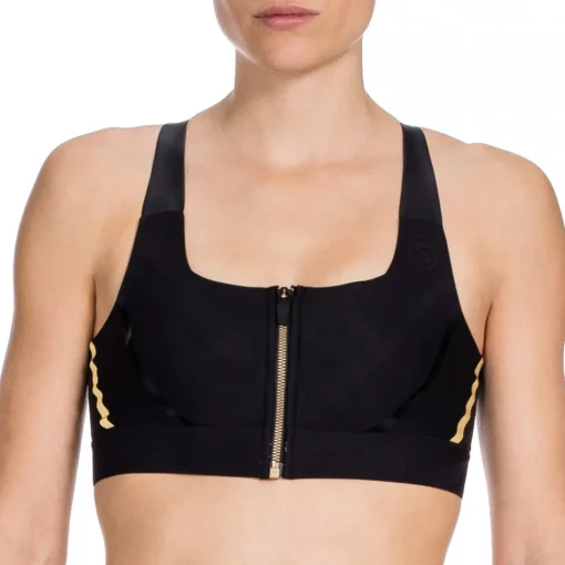 Skins A400 Gold Compressione Running per donna Crop Top